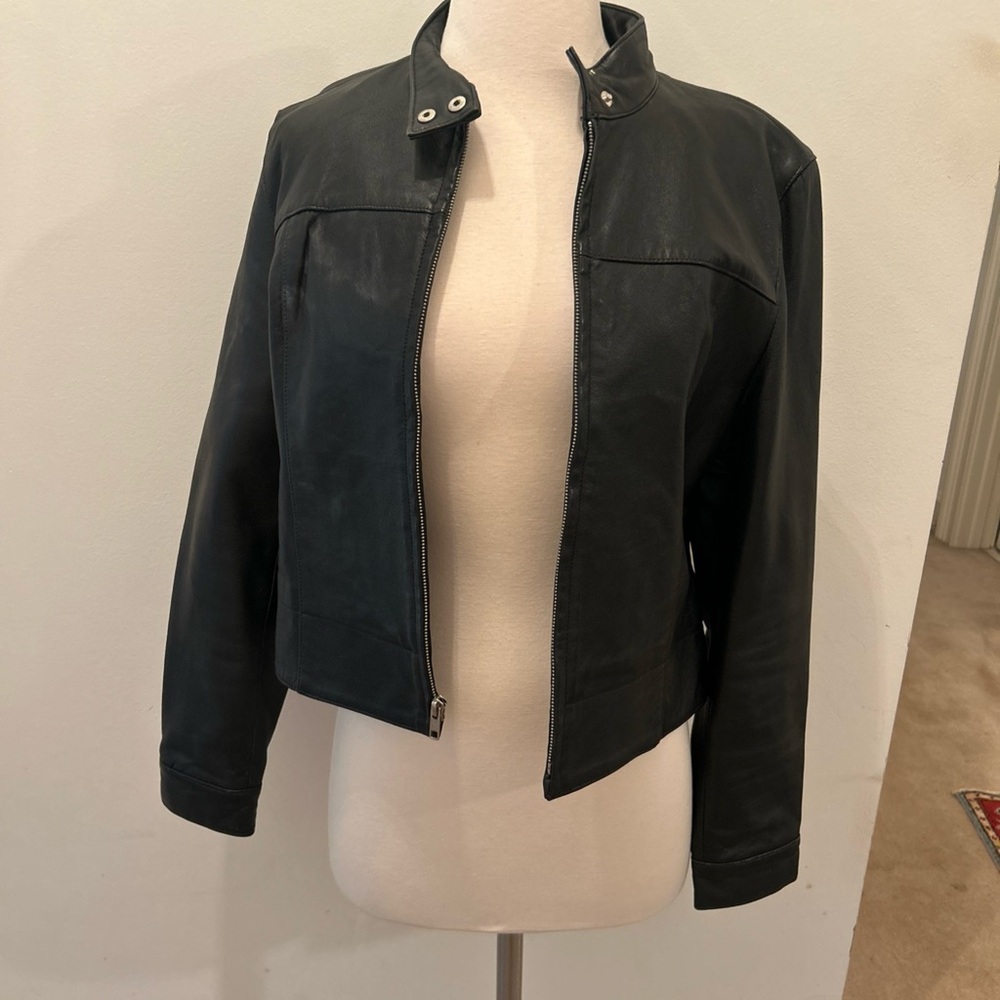 Mix It Black Leather Jacket Preowned
